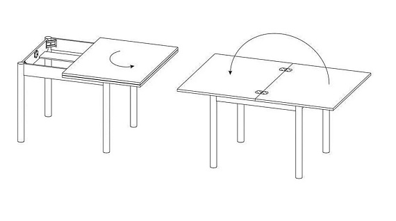 Стол раскладной для кухни и столовой, КЕА2